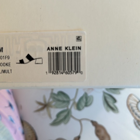 NEW in Box Anne Klein Brooke Natural Woven & Leather Slide Sandals 9M Coastal - Picture 15 of 15